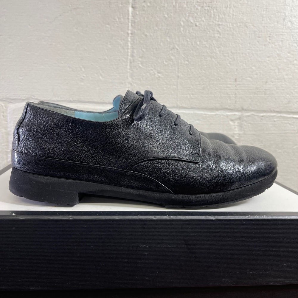 Thierry Rabotin Black Pebbled Leather Oxfords Comfort Shoes Women 40.5 EU/10 US